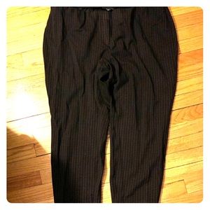 22 Alfani Purple Check elastic waist pull on pants